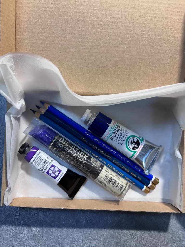 Studio Lot: Sennelier Oil Stick, Old Holland Blauviolett & Daniel Smith